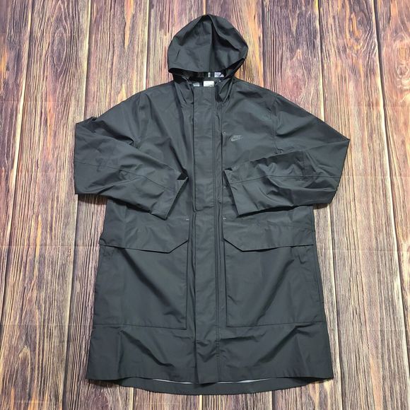 Nike Parka Mens Large Storm-FIT ADV Repel Shell Jacket Black Coat DM5497-010 - Picture 2 of 12